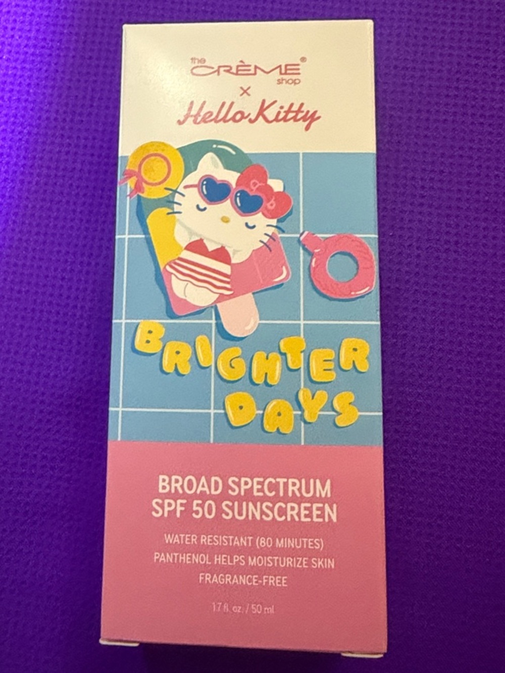 The Crème Shop x Hello Kitty Brighter Days SPF 50 Sunscreen — Pink